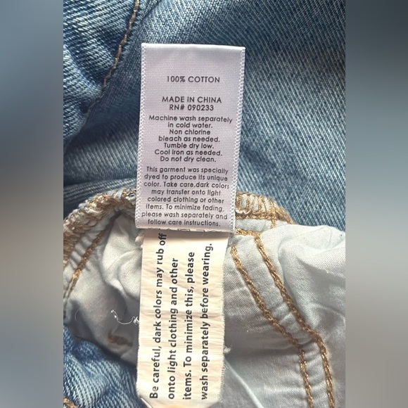 Pacsun Los Angeles Distressed Blue Mom Jeans Size 26 - Picture 12 of 13